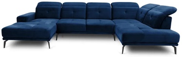 Stūra dīvāns Bretan Lukso 40, tumši zila, labais, 205 x 350 cm x 107 cm