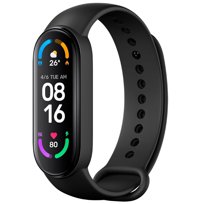 iWear SM6 Умный Фитнес IP67 браслет с изм. HR & кровяного давления / Соц. сети / Монитор сна Черный