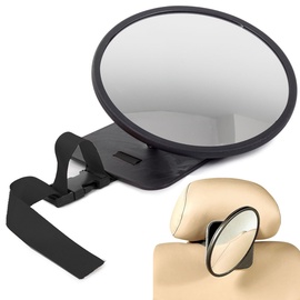 Зеркало заднего вида для наблюдения за ребенком в машине Baby Mirror, черный