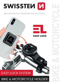 Jalgratta telefoni hoidja Swissten Easy Lock, must