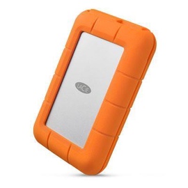 Жесткий диск Lacie Rugged Mini, HDD, 4 TB, серебристый/oранжевый