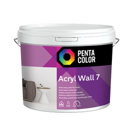 Dispersijas krāsa Pentacolor Acryl 7, balta, 10 l