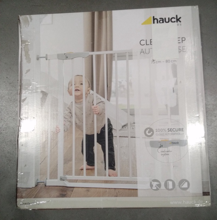 Ворота безопасности Hauck AutoClose 80 cm, белый (поврежденная упаковка)
