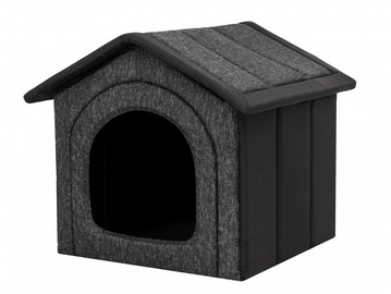 Guļvieta mājdzīvniekiem Hobbydog Ekolen, melna/tumši pelēka, 60 cm x 55 cm, 4