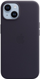 Telefona vāciņš Apple Leather Case with MagSafe, Apple iPhone 14, tumši pelēka