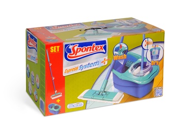 Набор для мытья пола Spontex Express system+ 97050273, синий/белый, 8 л