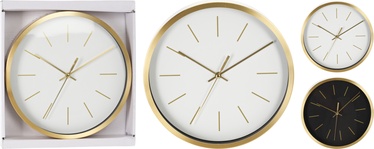 Laikrodis, aukso/balta/juoda/, aliuminis, 4 cm x 25 cm