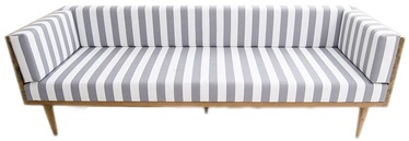 Dīvāns Kalune Design Cocos Medium, balta/pelēka/priežu, 180 x 75 cm x 70 cm