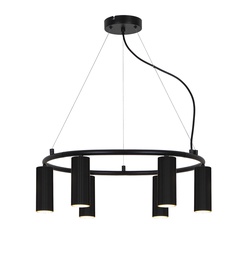 Светильник навесной Domoletti Icel P16065-6RP D5H13 BK, 30 Вт, GU10