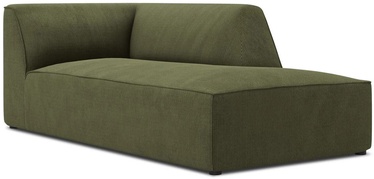 Dīvāns Micadoni Home Ruby Corduroy Chaise Longue, zaļa, labais, 181 x 93 cm x 69 cm