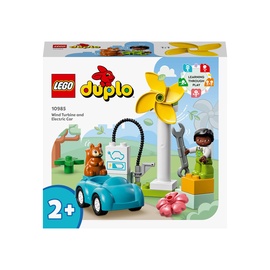 Konstruktors LEGO® DUPLO® Vēja turbīna un elektroauto 10985, 16 gab.