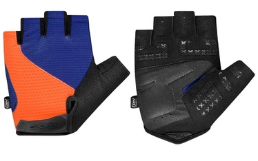 Велосипедные перчатки универсальный Spokey Expert, синий/черный/oранжевый, XL