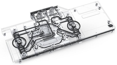 Vandens blokas Alphacool Eisblock Aurora Acryl GPX-N Geforce RTX 3080/3090 iGame, 26.7 cm, sidabro/juoda