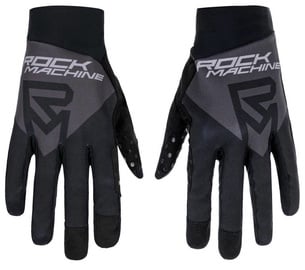 Velo cimdi universāls Rock Machine Race Gloves FF, melna/pelēka, S