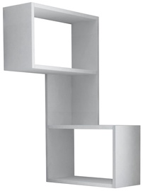 Sienas plaukts Kalune Design Part, balta, 47 cm x 20 cm x 85.5 cm