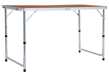 Kempinga galds VLX Camping Table, brūna, 120 x 60 x 70 cm