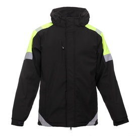 Рабочая куртка Bo Safety FB-2448NEW-M, черный/зеленый, полиэстер/cпандекс, M размер