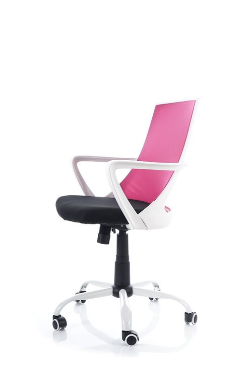 Офисный стул Q-248, черный/розовый