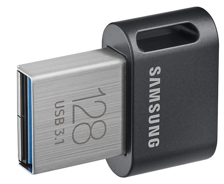 USB zibatmiņa Samsung MUF-128AB FIT, sudraba/melna, 128 GB
