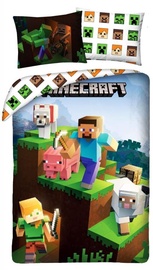 Gultas pārklāju komplekts bērniem Minecraft, daudzkrāsaina, 140x200 cm