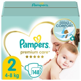 Подгузники Pampers Premium Care, 2 размер, 8 кг, 148 шт.