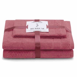 Набор полотенец для ванной AmeliaHome Rubrum, розовый, 30 x 50 cm/50 x 90 см/70 x 130 cm, 3 шт.