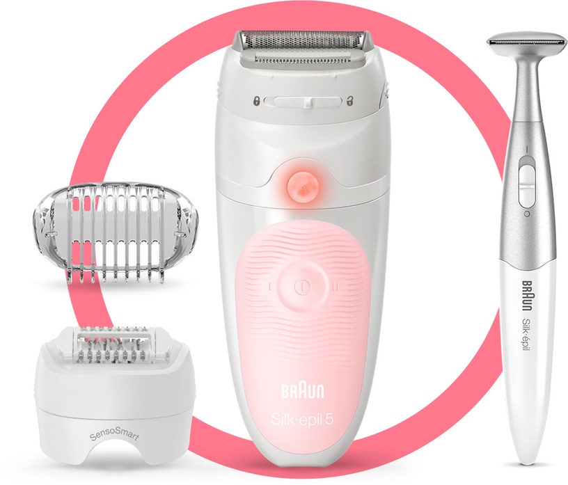 Epilaator Braun Silk-épil 5 SES5820, valge/roosa