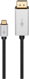 Kaabel Goobay USB Type-C, Displayport, 2 m, hõbe/must