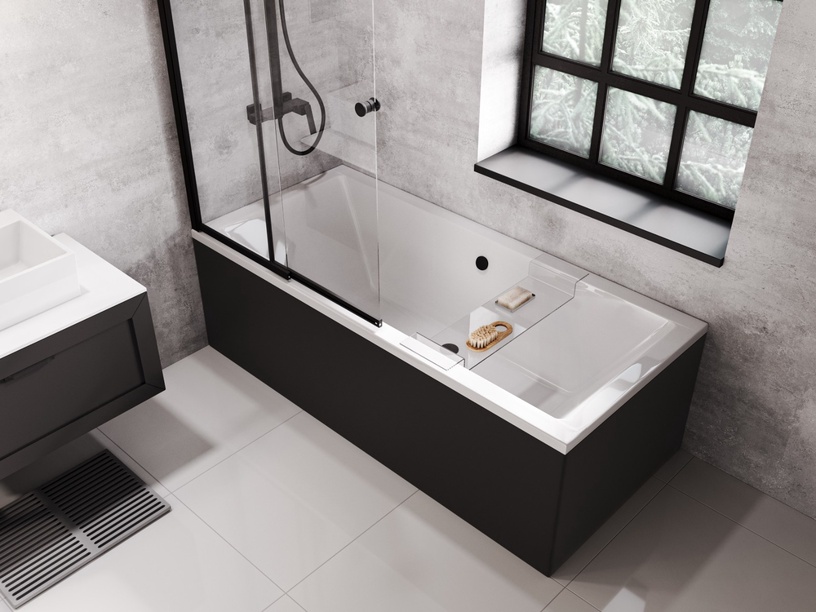 Vann, sisseehitatav Besco Quadro 175, 175 cm x 80 cm x 55.5 cm, ristkülik