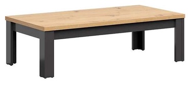Kafijas galdiņš Hesen, ozola/grafīta, 130 cm x 65 cm x 40 cm