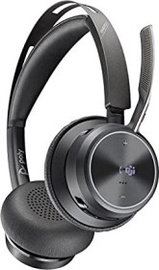 Bezvadu austiņas Plantronics Poly Voyager Focus 2 UC M, melna