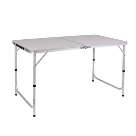 Kempinga galds Outliner NHT7008, balta/sudraba, 120 x 60 x 40 - 70 cm