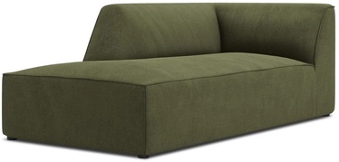 Diivan Micadoni Home Ruby Corduroy Chaise Longue, roheline, vasak, 181 x 93 cm x 69 cm