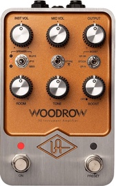 Электрогитарный процессор Universal Audio UAFX Woodrow '55 Instrument Amplifier - Guitar Effect, серебристый/бронзовый