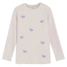 Krekls ar garām piedurknēm, meitenēm Cool Club Butterfly CCG2721712, gaiši rozā/lillā, 146 cm