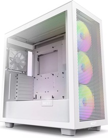 Kompiuterio korpusas NZXT H7 Flow RGB, skaidri/balta