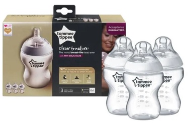 Детская поилка Tommee Tippee Closer To Nature, 0 мес., 260 мл, 3 шт.