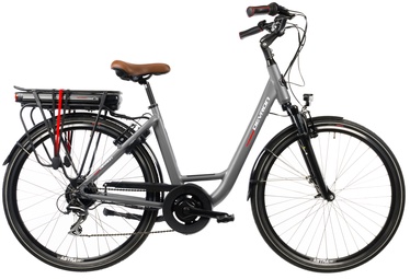 Elektrinis dviratis Devron, 19" (49 cm), 28", 250 W, 11 Ah, pilka