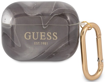 Ausinių dėklas Guess Shiny Marble, juoda