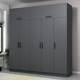 Гардероб Kalune Design Kale 5265, антрацитовый, 52 см x 225 см x 255 см