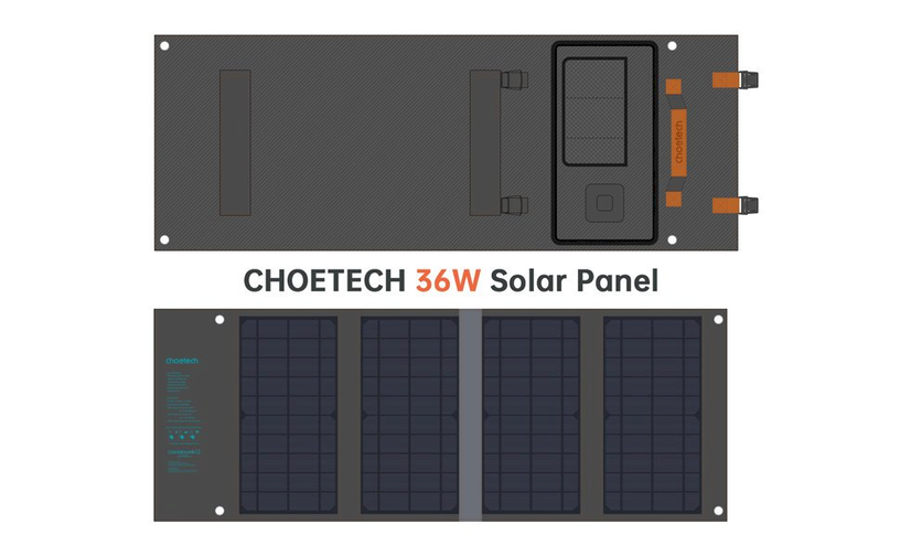Bateriju lādētājs Choetech Foldable Solar Power Charger SC006
