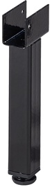 Baldų kojelės Sleepwell Support Leg, 2.7 cm x 2.7 cm, 18 cm, juoda