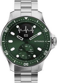 Умные часы Withings Scanwatch Horizon 43mm HWA09-model 8-All-Int, серебристый/зеленый