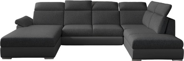 Stūra dīvāns Evanell Inari Soft, tumši pelēka, kreisais, 216 x 330 x 102 cm