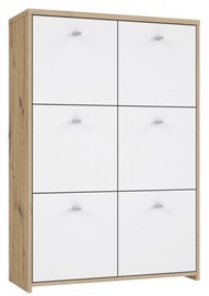 Kumode Forte Best Chest SQNK321-C804, balta/koka, 29.6 x 77.1 cm x 112.5 cm, 1 gab.