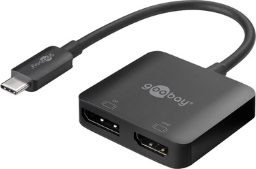 Adapteris Goobay USB-C - DisplayPort/HDMI USB-C male, DisplayPort/HDMI female, melna