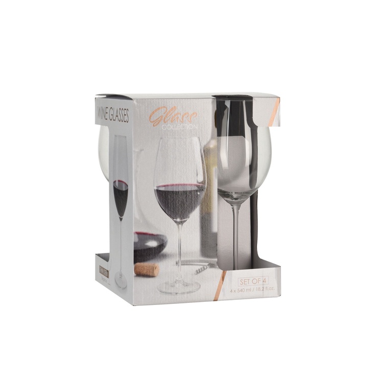 Vīna glāžu komplekts CC7001510, stikls, 0.54 l, 4 gab.