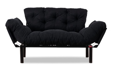 Диван-кровать Hanah Home Nitta, черный, 155 x 85 см x 73 см
