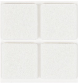 Baldų padukas Haushalt, balta, 3.5 cm x 3.5 cm, 4 vnt.