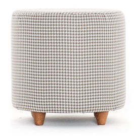 Pufs Hanah Home Begon Houndstooth, bēša, 40 cm x 40 cm x 40 cm